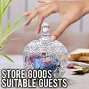 idrop 2pcs Home Confectionary Glass Jar and Glass Serve Tray