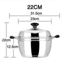 idrop 22CM Multipurpose Kitchen Cooking Pot and Steamer Cooker