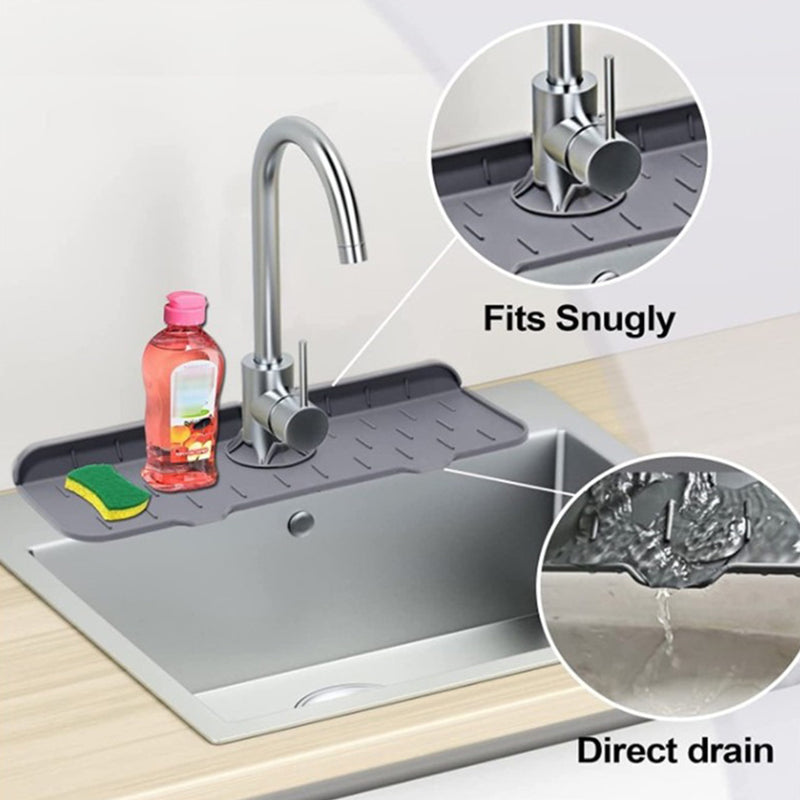 idrop Sink Silicone Faucet Splash Proof Draining Pad / Alas Sinki Basuhan Kepala Paip / 硅胶水龙头防溅水垫