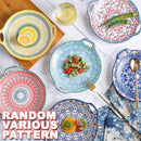 idrop Double Ear Round Ceramic Plate Tray / Dulang Pinggan Makan Seramik Bulat / 陶瓷圆形双 耳盘