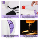 idrop  4 IN 1 Portable Mini Dual Speed Automatic Thread rewind Sewing Machine with LED Light