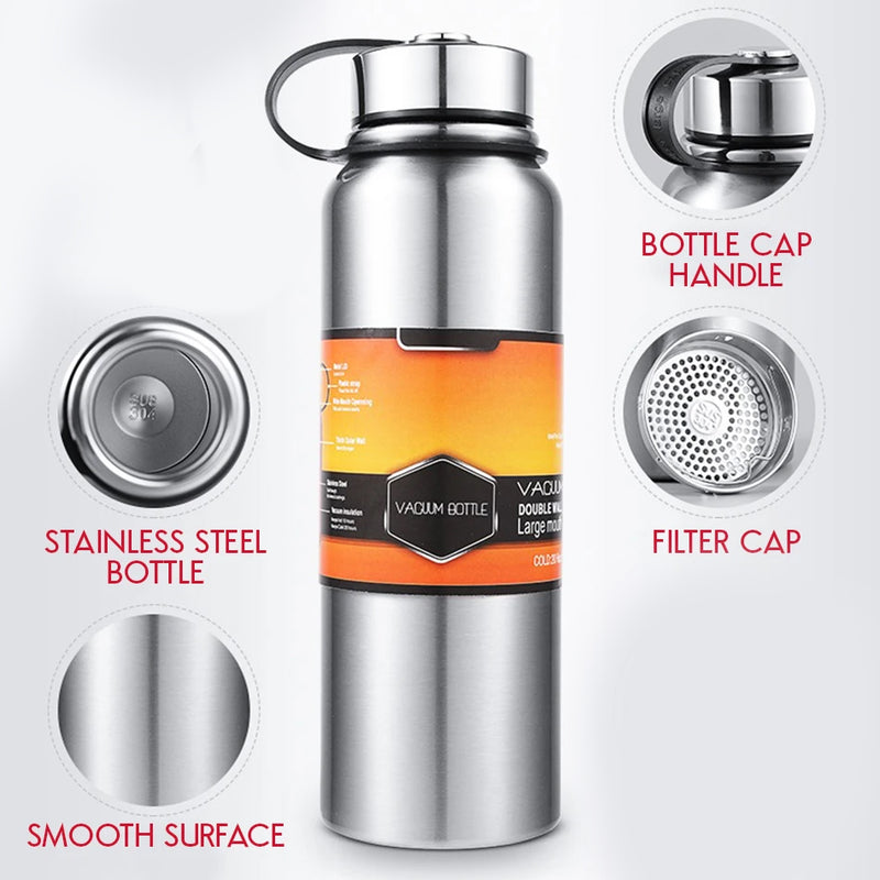 idrop 1100ml Stainless Steel Vacuum Sports Drinking Bottle Flask Container