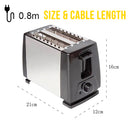 idrop 2 SLOT 6 Toasting Mode Bread Slice  Stainless Steel Electric Toaster Maker [ 600-700W ]