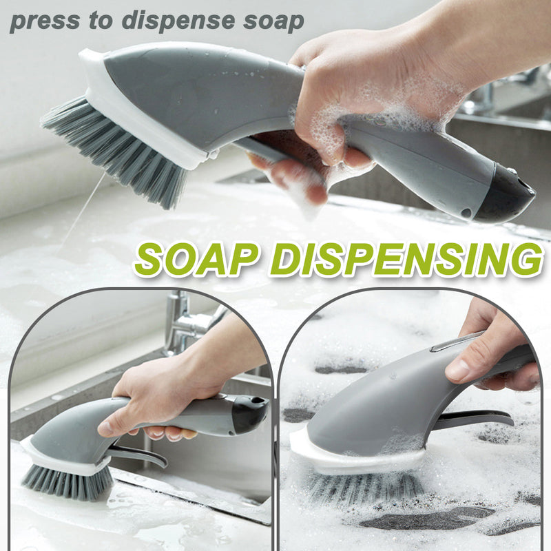 idrop Soap Dispensing Cleaning Scrubbing Washing Refillable Handheld Brush