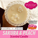 idrop Sakura & Peach Scented Candle Aromatherapy / Lilin Wangi Beraroma Sakura dan Buah Pic / 樱花桃香蜡烛香薰