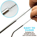 idrop [ 3pcs ] Stainless Steel Flexible Straw Cleaner