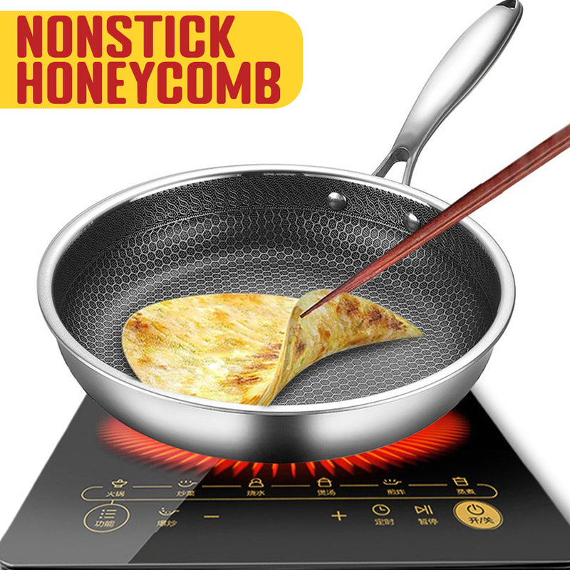 idrop [ 24CM / 28CM ] Inner Honeycomb Nonstick Single Handle Frying Pan / Periuk Masak Tidak Lekat / 24CM 28CM 内蜂窝不粘单柄煎锅