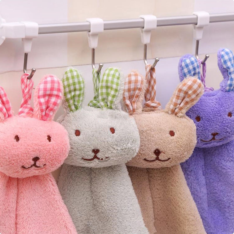 idrop BUNNY RABBIT Children Hand Towel Napkin Handkerchief [ SET OF 2 ]