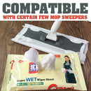 idrop 20 Pcs Super Wet Wiper Disposable Wet Tissue for Mop Wiper Use / Tisu Basah Pakai Buang Untuk Mop / (家易洁)20片装抗菌湿抹纸