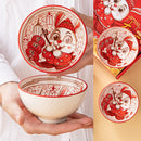 idrop [ 6PCS ] CNY Chinese New Year of Rabbit Ceramic Rice Bowl Set with Chopsticks [ Dazhan Hong Rabbit ] / Set Mangkuk Seramik & Chopstick Tahun Baru Cina Tahun Arnab / 陶瓷套装(兔) 大展宏兔6碗6筷陶瓷套装(吉祥福兔)CNY