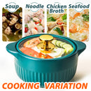 idrop [ 3L ] Heat Resistant Heat Casserole with Glass Lid Periuk Casserole Seramik 耐高温陶瓷砂锅玻璃盖(砂煲)