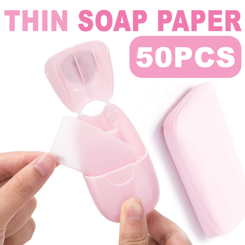 idrop 50PCS Portable Travel Size Hand Washing Dissolving Soap Paper