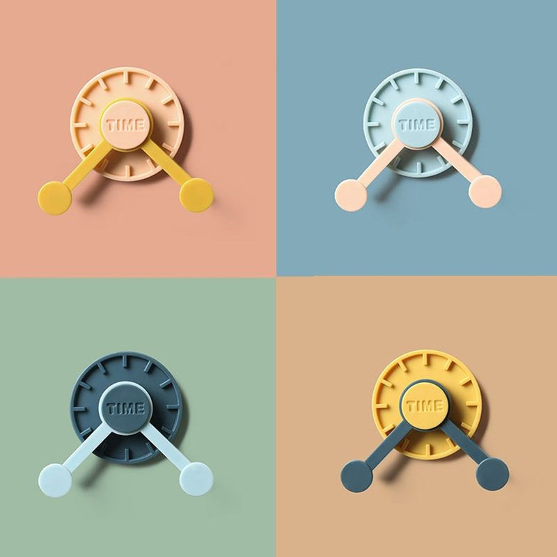idrop 4pcs Wall Mounted Clock Design Item Hanging Storage Hook
