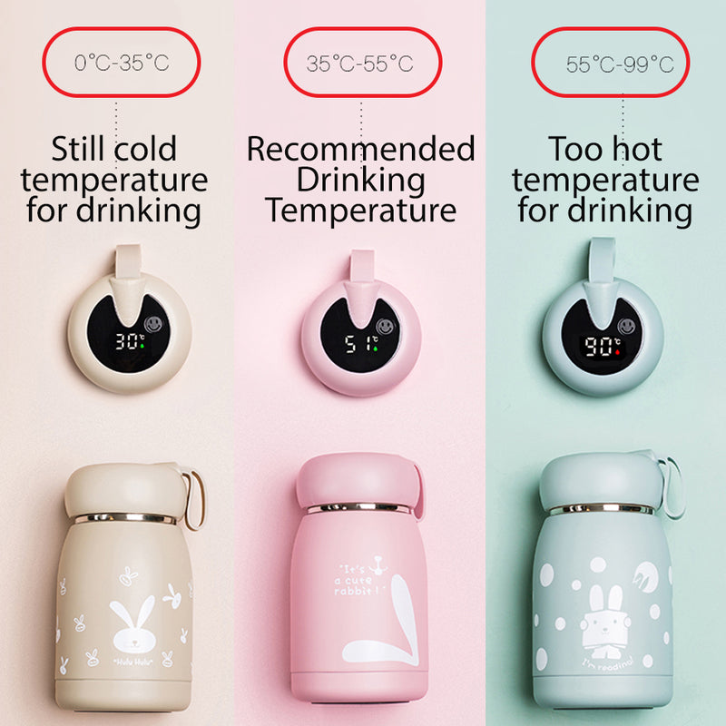 idrop [ 320ml ] Portable Mini Vacuum Drinking SUS304 Stainless Steel Flask with Smart Temperature Display / Botol Minuman Air / 带智能温度显示的便携式迷你不锈钢烧瓶