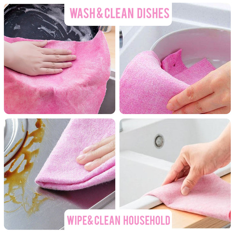 idrop [ 3PCS Set ] Multipurpose Washable & Reusable Coconut Cleaning  Wiping Rag Cloth