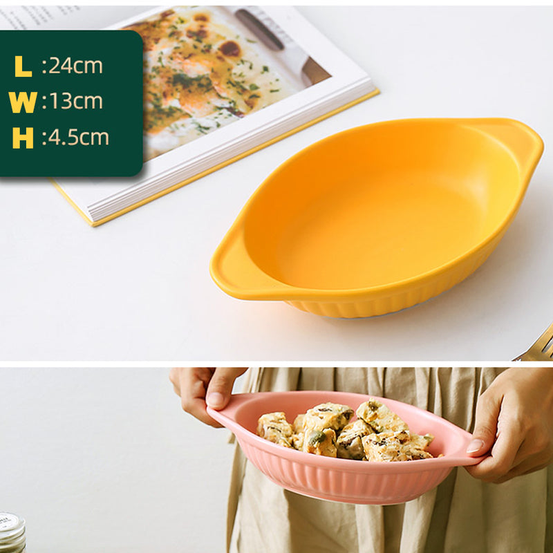 idrop Ceramic Oval Baking Plateware Kitchen Food Serving Plate