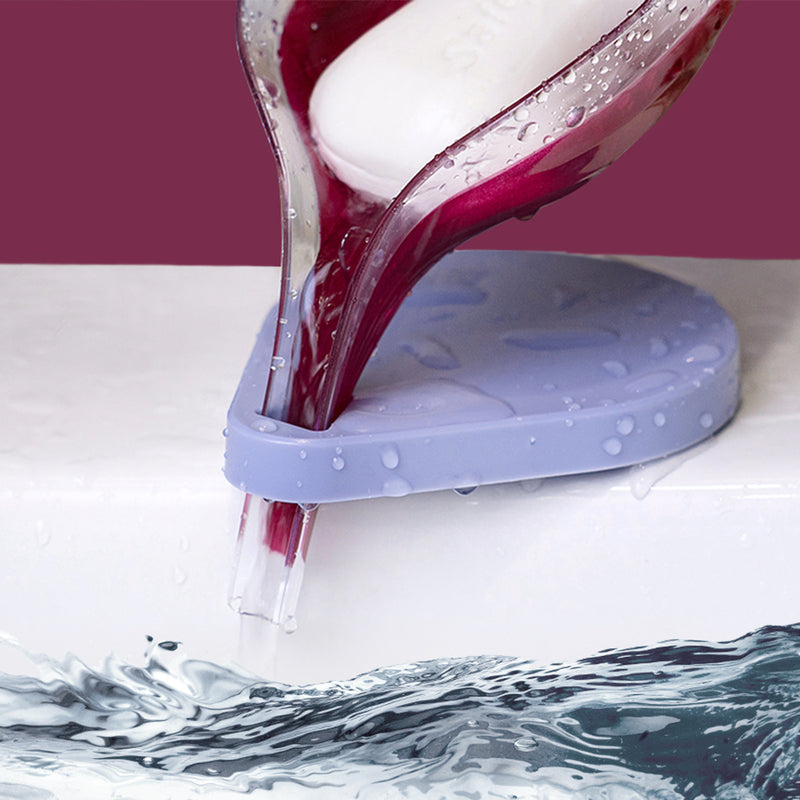 idrop Soap & Sponge Leaf Shape Shower Toilet Holder