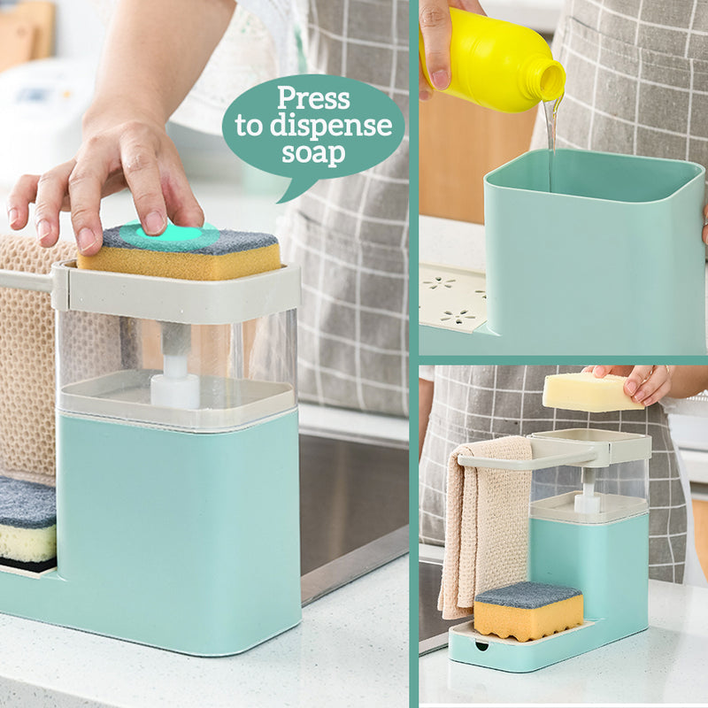 idrop Household Dishwashing Soap Liquid Press Dispenser Storage