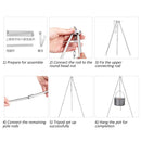 idrop [ SHIP FROM OVERSEA ] Camp Fire Folding Cooking Tripod Foldable Aluminum Alloy for Hanging Cooking Pot / Tripod Gantung Kuali Masak Berkhelah / 户外用品野营三脚架营火三角架吊锅炊烧烤架便携式装备篝火烤肉架