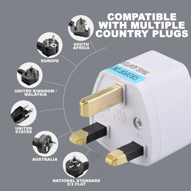 idrop 3-PIN UK Plug Travel Adapter Conversion Socket [ 250V Max : 10A 1000W ]