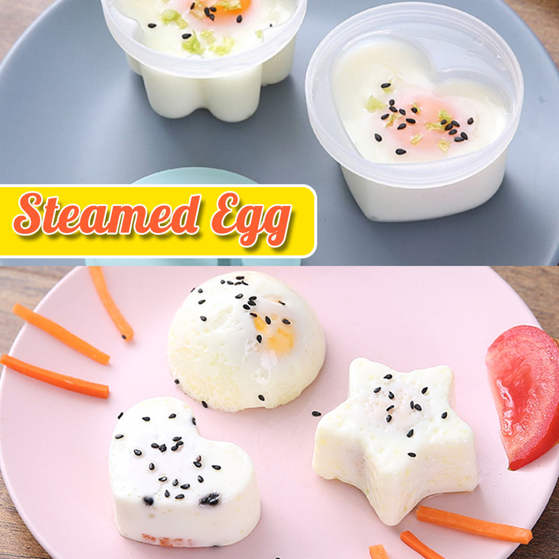 idrop 4Pcs Egg Steamer or Yogurt Cool Jelly Mold + Brush