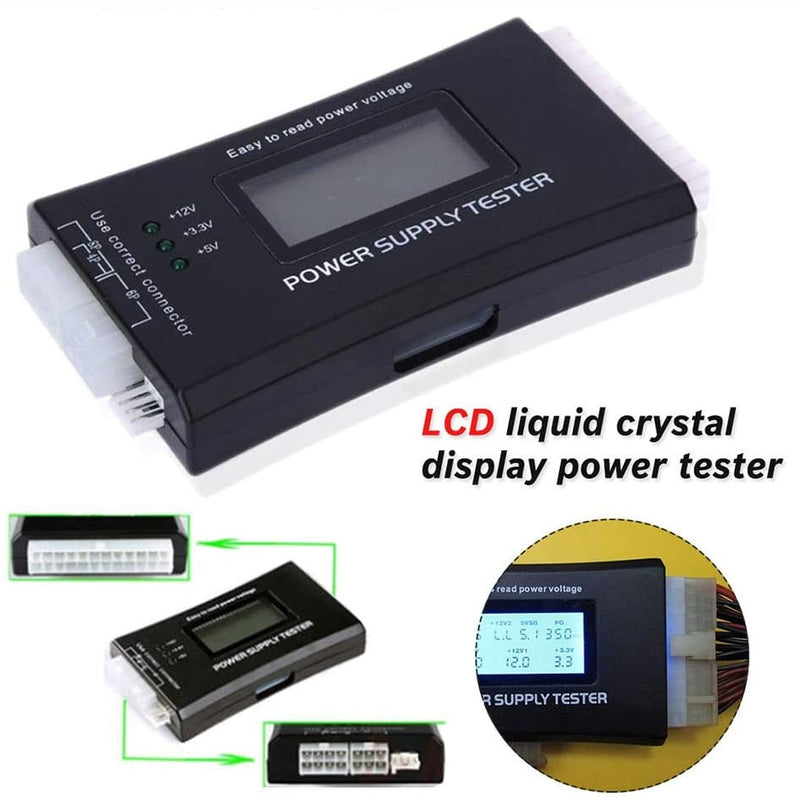 idrop Power Supply Tester IV - PC CPU Checker 20/24 PIN 4P / 8P / 6P SATA HDD Interface