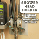 idrop Bathroom Wall Mounted Shower Head Holder Bracket & Toiletry Mini Shelf