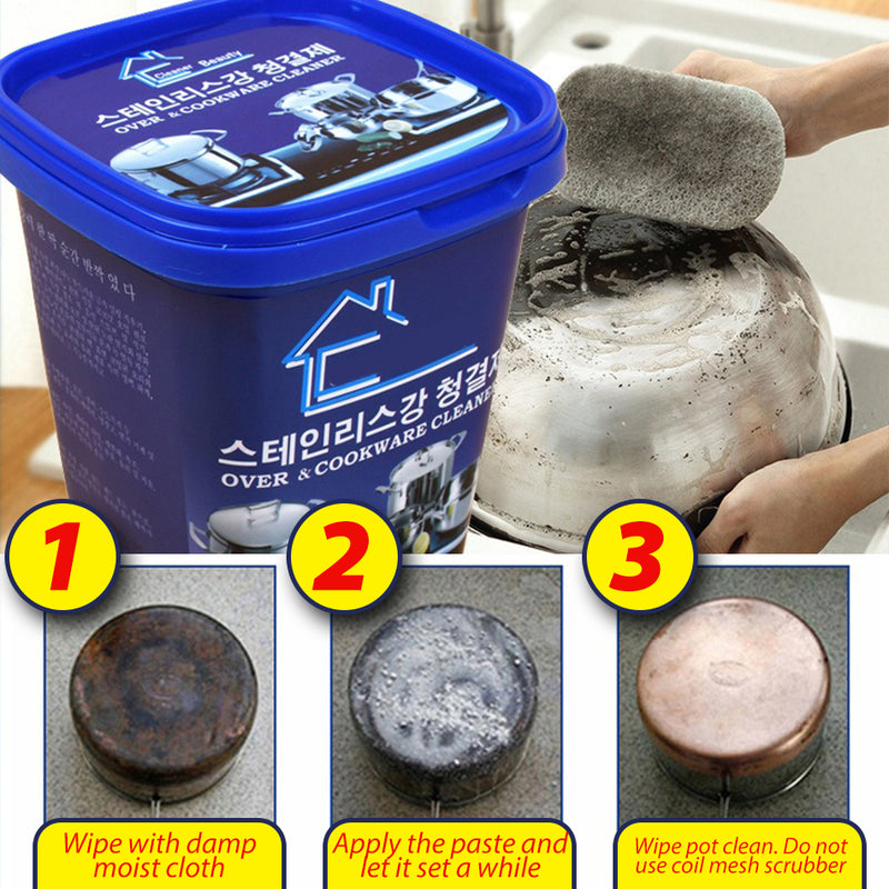 idrop [ 500g ] Kitchenware Pot Wok Stainless Steel Cleaning Shining Paste Agent
