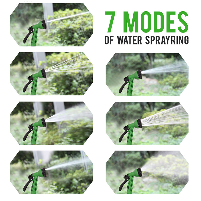 idrop 50ft Expandable Flexible Garden Car Wash Water Hose Set [ 7 Water Spray Mode ]
