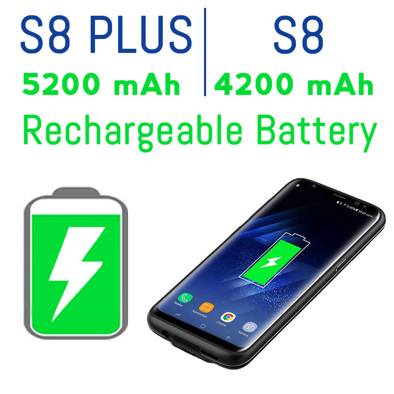 idrop POWER BATTERY 5200 / 4200 mAh Smartphone Case Cover Casing Compatible for S8 & S8 Plus
