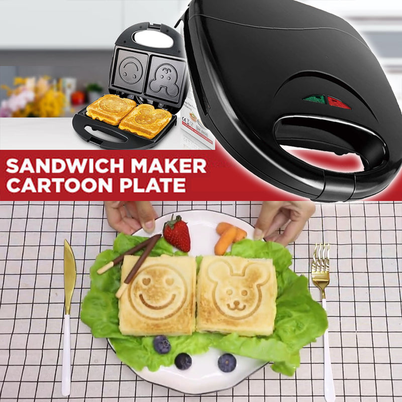 idrop Electric Sandwhich Toaster Maker with Cartoon Face [ 750W ]