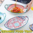 idrop Double Ear Ceramic Baking Tray / Dulang Makan Seramik / 陶瓷烤盘