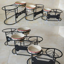 idrop Elevated Steel Double Feeder For Pet Cat & Dog / Tempat Makan Haiwan Peliharaan Kucing & Anjing Dua Dalam Satu / 高架钢制双喂食器，适用于宠物猫狗