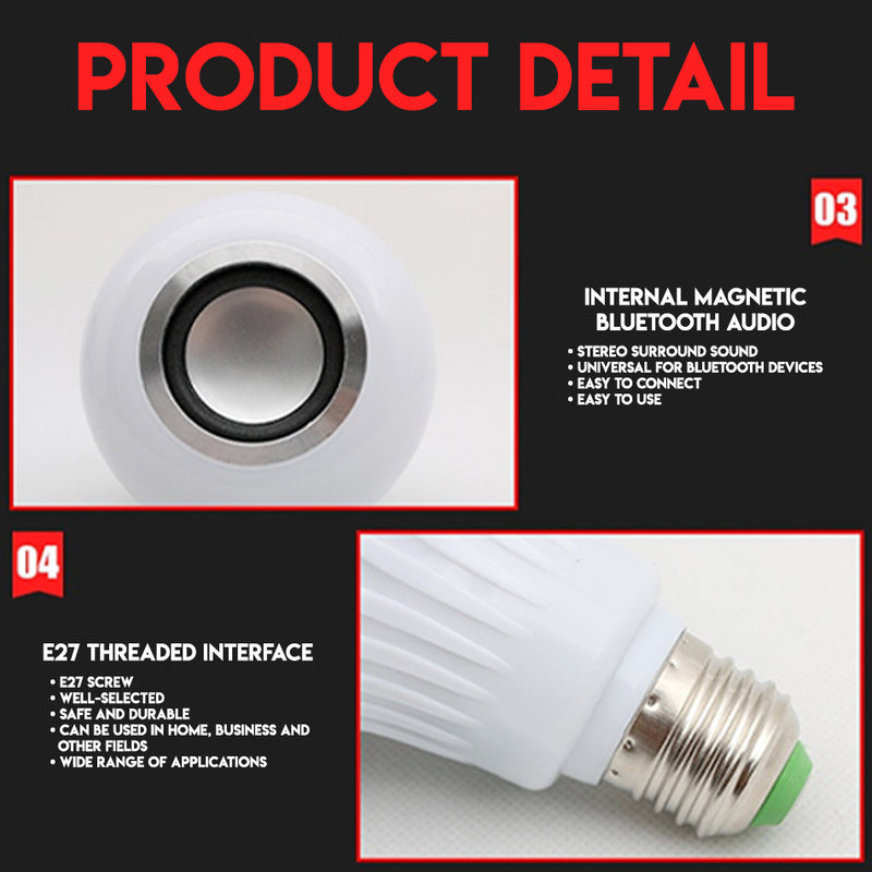 idrop 2 in 1 Bluetooth Speaker Music Bulb LED Lamp