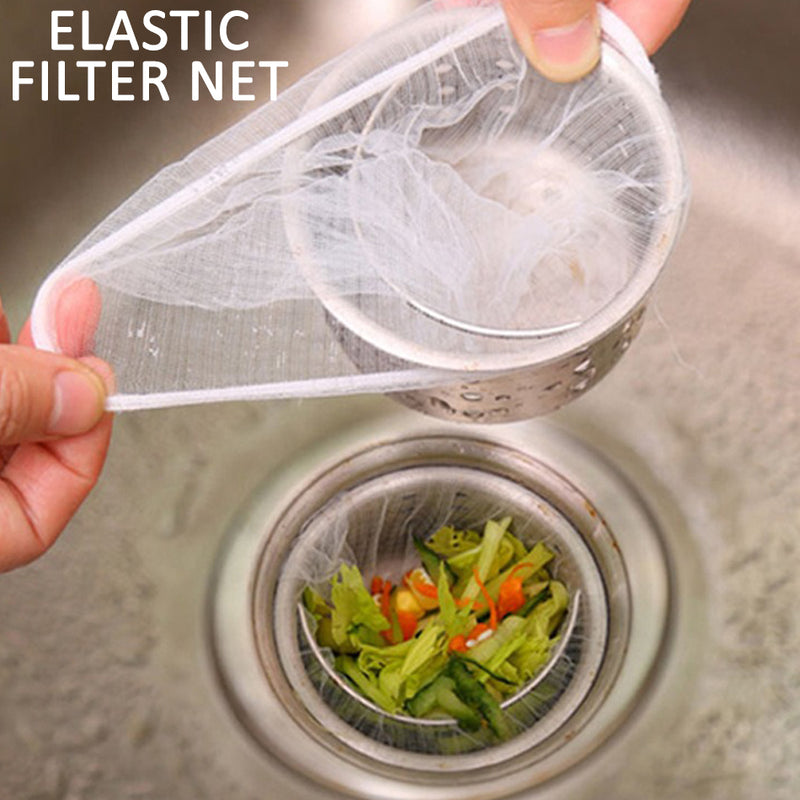 idrop [ 30PCS ] Disposable Kitchen Sink Filter Waste Mesh Bag / Beg Sampah Jaring Lubang Sinki / 厨房水槽过滤网30个装