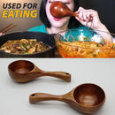 idrop [ 120ml ] Natural Wood Short Handle Scoop / Sudu Senduk Kayu Pemegang Pendek / 120ML长天然榉木短柄瓢