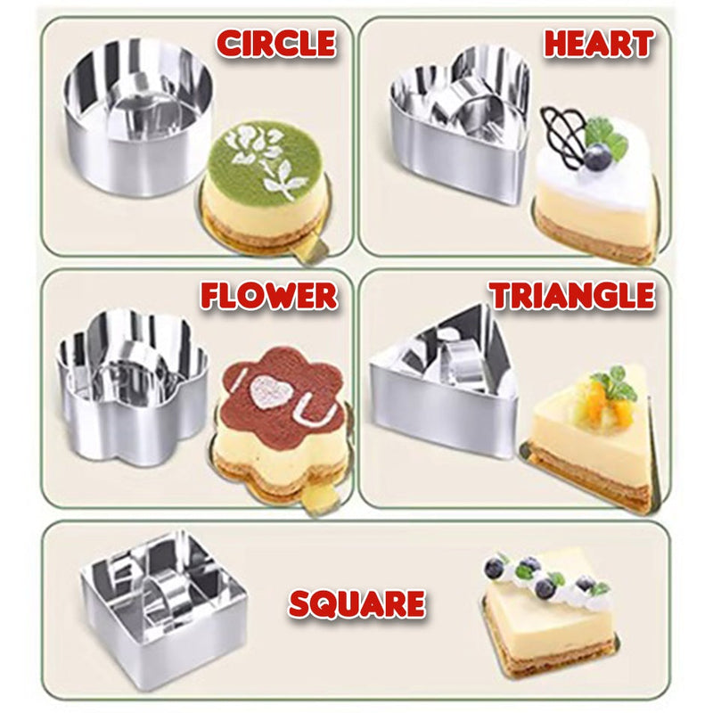 idrop [ 1 PC ] Cake Mousse Mold Various Shape / Acuan Kek Mousse Pelbagai Bentuk / 小慕斯圈(蛋糕模)