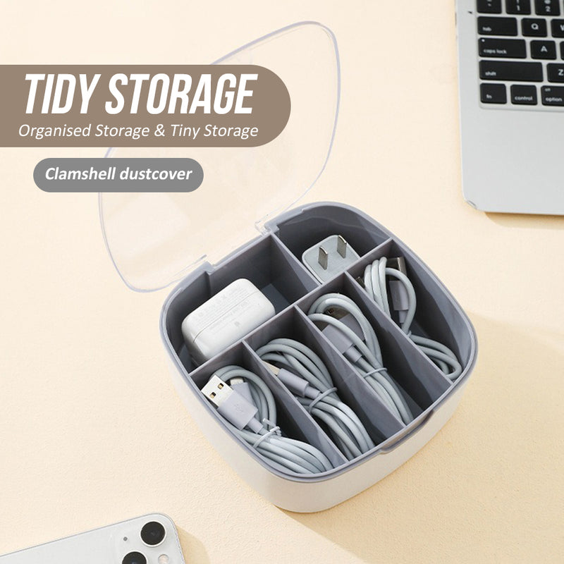 idrop Dustproof Data Cable & Charger Plug Storage Box / Kotak Penyimpanan Wayar & Peranti Pengecas / 防尘数据线收纳盒