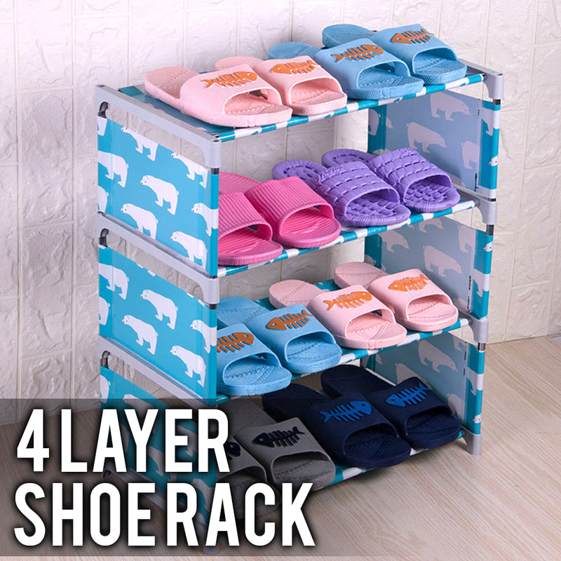 idrop 4 Layer Shoe Rack Shelf Economic Cabinet