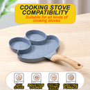 idrop Nonstick Cute Frog Head Shape Frying Pan Skillet [ 3 Slot ] / Pemanggang Tidak Lekat Bentuk Kepala Katak Comel / 3孔青蛙头造型复底煎蛋器(3格煎盘)
