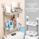 idrop [ 2 LAYER ] Multilayer Kitchen Bathroom Toilet Toiletry Utensil Item Storage Shelf Rack