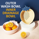 idrop Strawberry Shape Wash Draining Bowl Basket / Mangkuk Basuh Bentuk Strawberi / 草莓塑料沥水篮