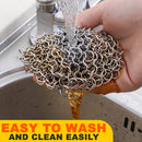 idrop [ 5 INCH ] SUS304 Stainless Steel Chainmail Dishwashing Scrubber / Pembasuh Pinggan Mangkuk Besi / 不锈钢刷锅网(304)(洗碗神器)