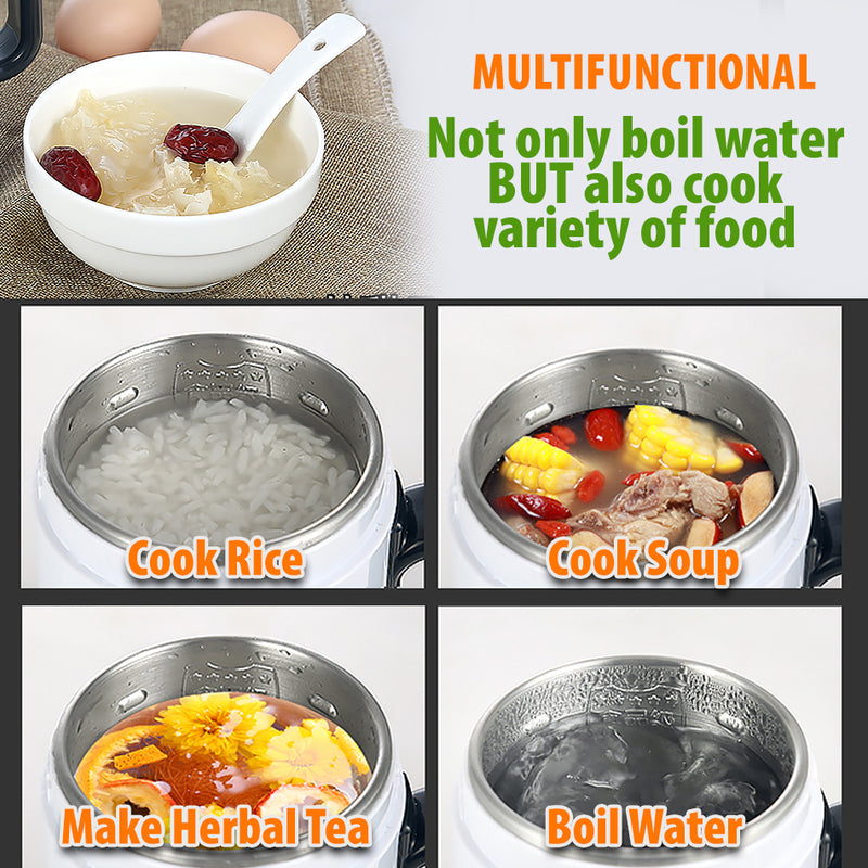 idrop [ 500ml ] Multifunction Mini Portable Electric Hot Water Cup / Cawan Pemanas Air Elektrik / 0.5L多功能迷你便携杯(电热水杯)