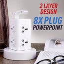 idrop [ 2 LAYER ] Multiple 8 Plug Powerpoint 3 USB Port Tower / Palam Tenaga / 2层手提立式插(全铜)3米 线3个USB插口)(8位插+3USB