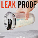 idrop 450ml Drinking Glass Cup + Straw & Spoon