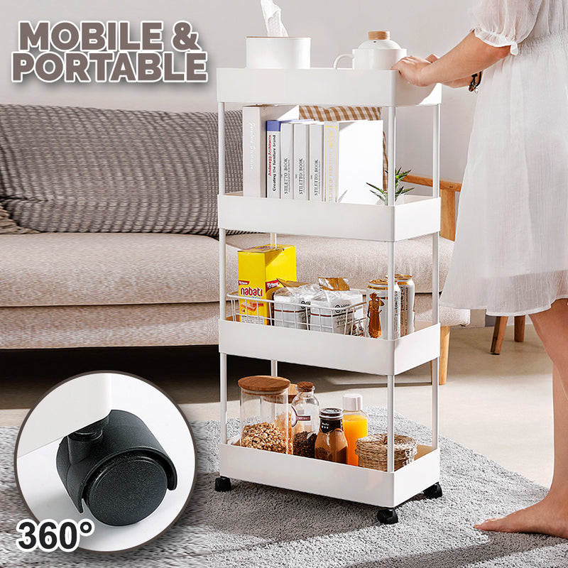 idrop [ 4 LAYER ] Household Storage Multilayer Portable Shelf Rack