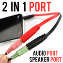 idrop 3.5mm Aux Audio Adapter Cable to Audio Speaker Headphone & Microphone Jack Port