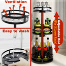 idrop [ 2 LAYER / 3 LAYER ] 360° Household Kitchen Rotating Steel Frame Countertop Storage Rack Shelf