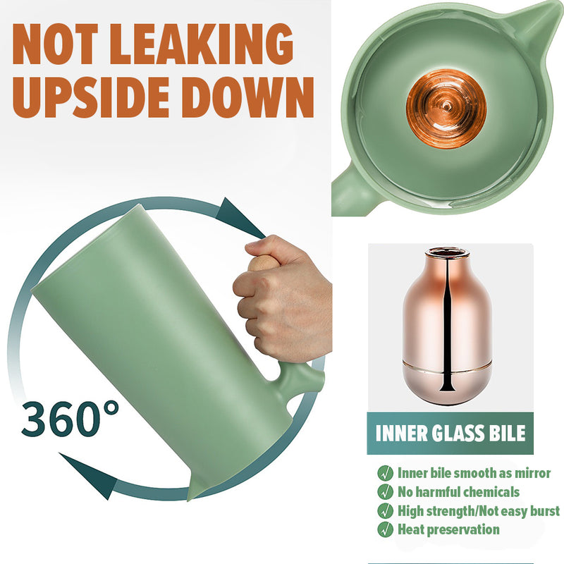 idrop [ 1L ] Thermos Insulation Pot with Glass Liner Jug Flask / Kelalang Jag Termos Minuman / 1L欧式塑料保温壶(玻璃内胆)